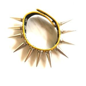 Yellow spiked bracelet